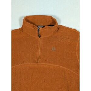 Vintage Nike ACG Sweater Mens L Orange Fleece 1/4 Zip Pullover Therma Fit Y2k